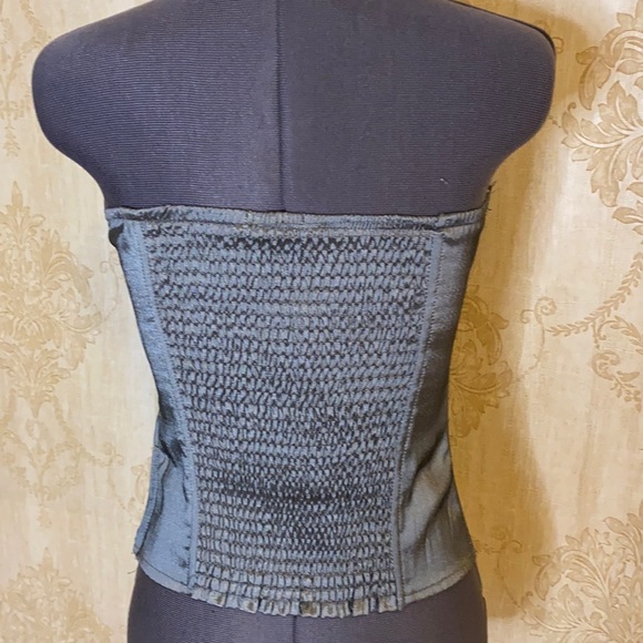 Metallic Pewter Corset Top - Picture 5 of 9